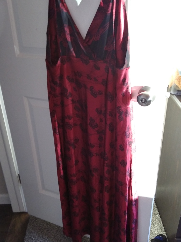 Red/Burgundy silky dress